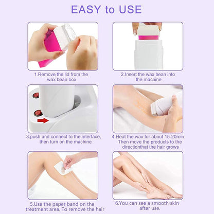 3-in-1 Wax Heater Machine for Hair Removal