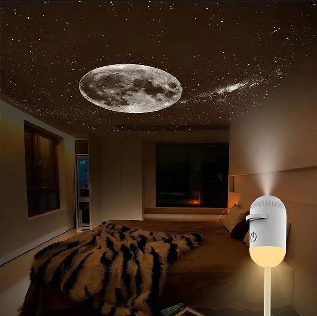 3-Lens Galaxy Star Projector Night Light | USB Zaa Mart