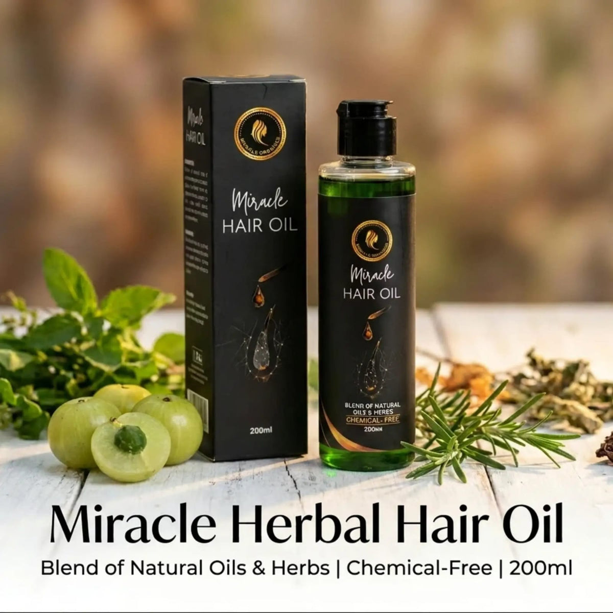 Miracle Hair Oil – Natural Oils & Herbal Hair Care Blend | 200ml Zaa Mart