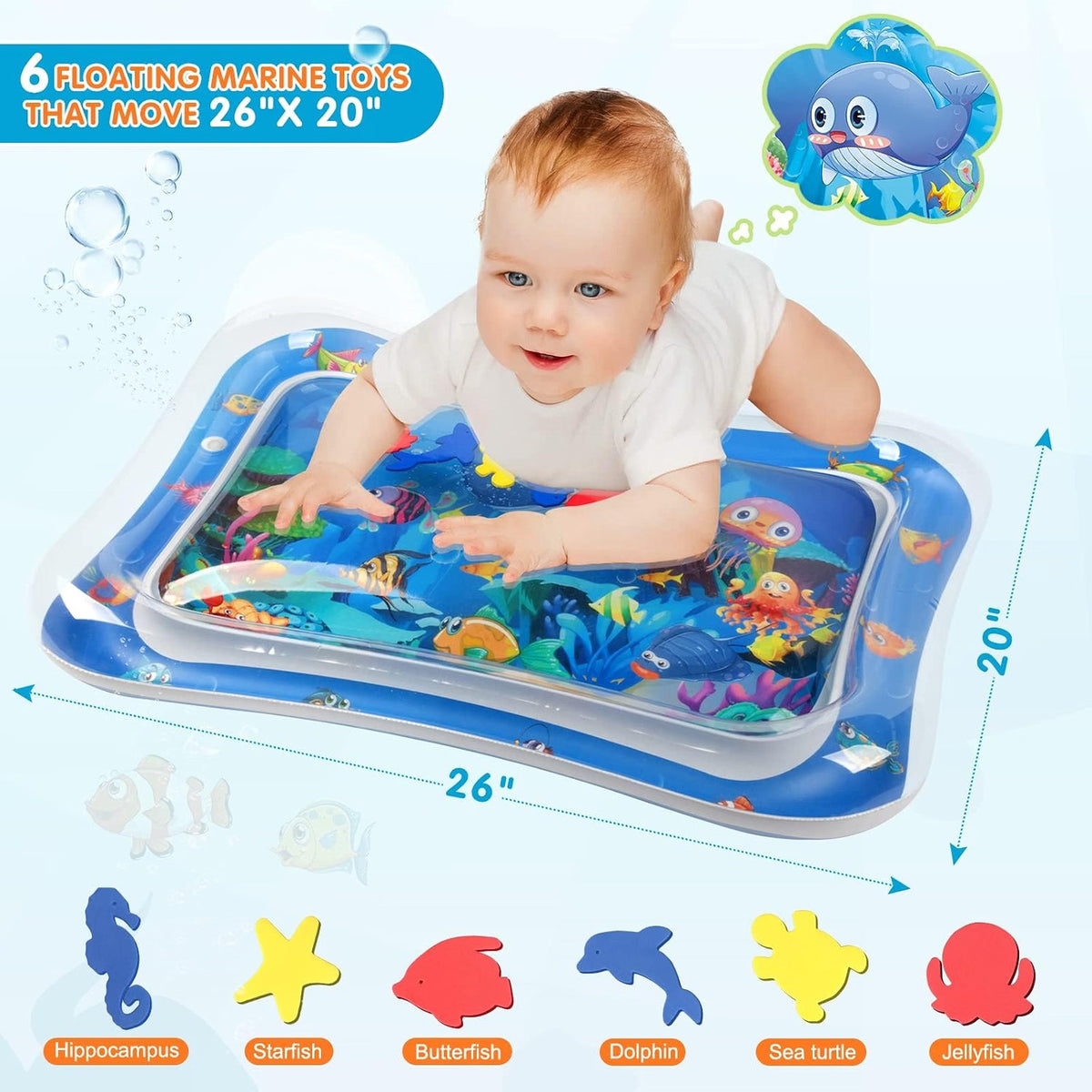 Baby Water Play Mat – Tummy Time Sensory Activity Mat Zaa Mart